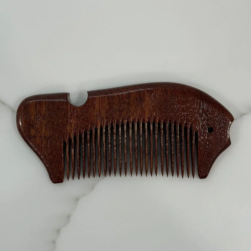 Antistatic Comb Wooden Fish Shape Decorative‎ Hair Smoothing Comb Beard Mustache